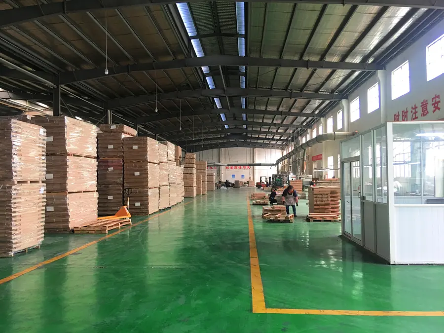 Flooring materials stored in the workshop